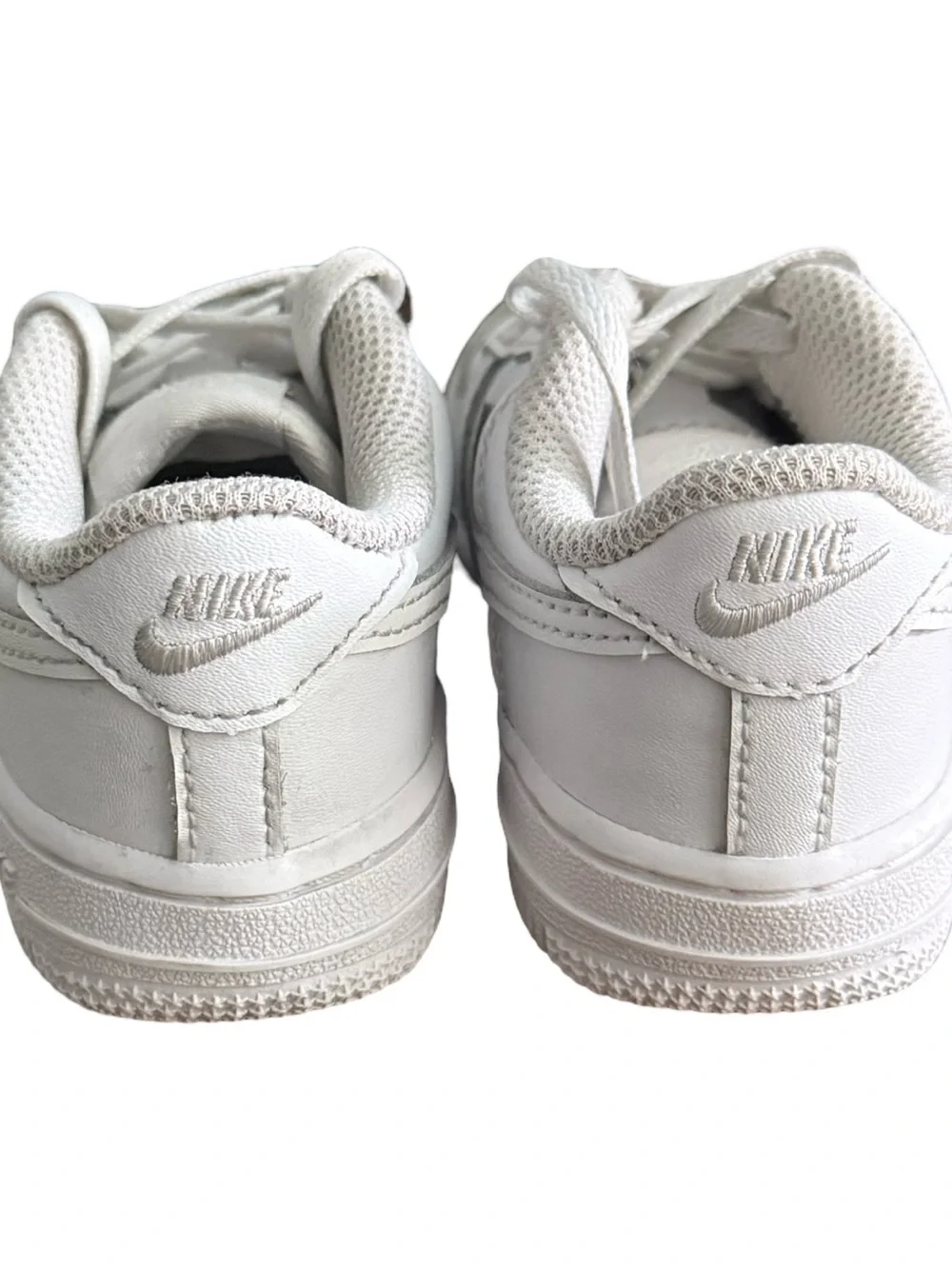 Nike Air Force 1 LE Triple White Leather Sneakers Toddler Kids Size 7C